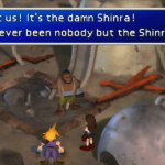 Barrett de Final Fantasy VII llama a Shinra.