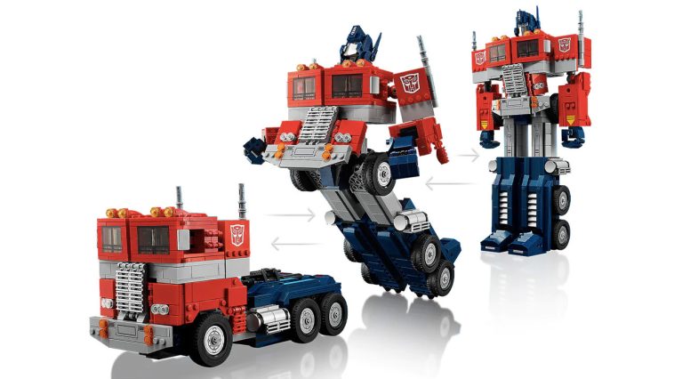 Iconos de LEGO: Modelo de pantalla Optimus Prime Transformers 2-in-1