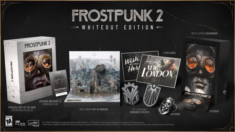 Todo incluido en la nueva edición física de Whiteout de Frostpunk 2 para consolas.