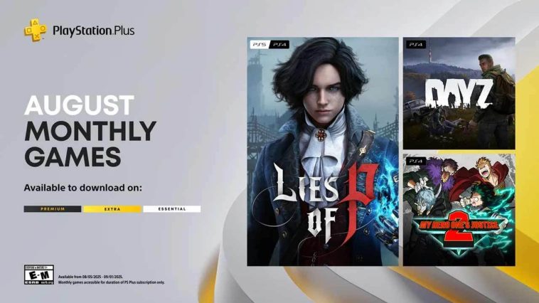 PlayStation Plus August 2025 juegos para suscriptores premium, extra y esenciales.