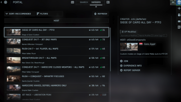 Battlefield 6 Sever Browser (trabajo en progreso).