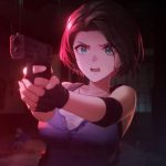 Jill Valentine en Diosa de la Victoria: Nikke X Resident Evil.