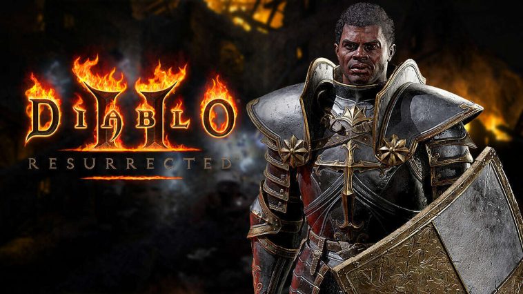 El paladín como se ve en Diablo 2: resucitado.