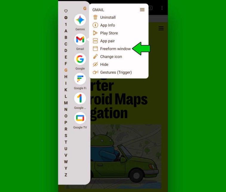 Multitarea de Android: opción de ventana de forma libre