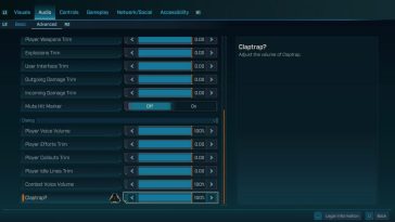 Puede ajustar el volumen de Claptrap para hacerlo más tolerable, o puede reducirlo a cero para callarlo por completo.
