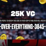Un ejemplo de un sorteo de código del desarrollador de NBA 2K