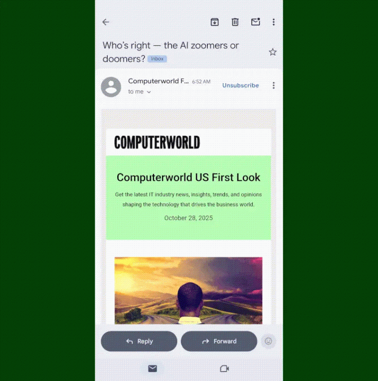 Androide 16: gesto predictivo hacia atrás
