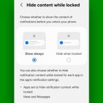 Notificaciones de la pantalla de bloqueo de Android 16 Samsung
