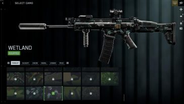 El menú de camuflaje en Battlefield 6