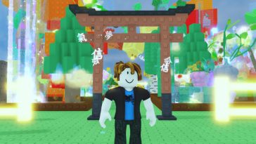 Esta puerta de Torii es uno de los muchos artículos exclusivos que se pusieron a disposición a través de códigos Grow A Garden.