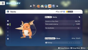 Un Shiny Raichu que evolucionó a partir de un Shiny Pikachu.