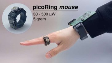 El ratón de señor del anillo: un mouse de computadora liviano y basado en anillo dura más de un mes con un solo cargo