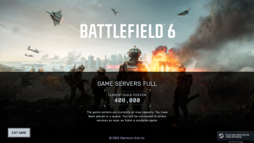 Posición de cola completa de servidores de Battlefield 6.