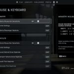 El menú de configuración del mouse y el teclado en Battlefield 6