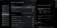 El menú de configuración del mouse y el teclado en Battlefield 6