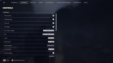 El menú de combinaciones de teclas en Arc Raiders