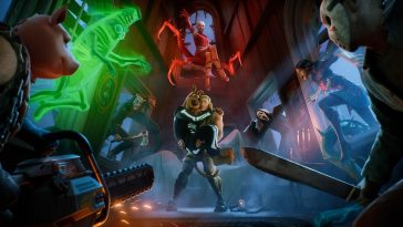 Una imagen promocional del evento Fortnitemares lleno de Scooby-Doo de Fortnite.