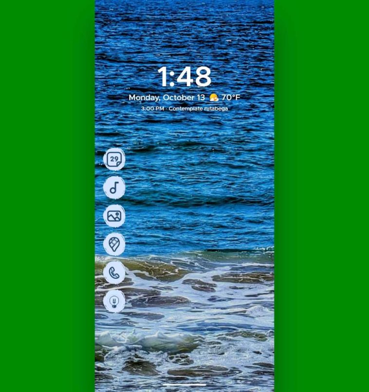 Google Pixel Fold - Android plegable: pantalla de inicio exterior