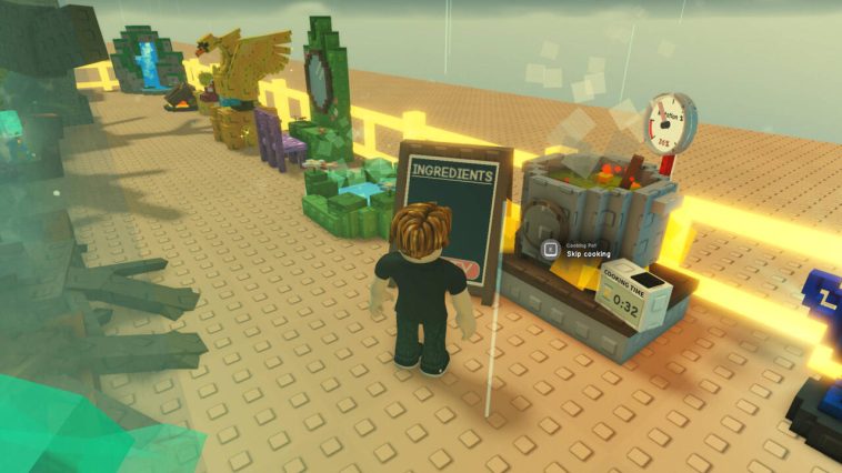 Puedes hacer recetas con Cooking Pots para preparar comida que puedes darle a mascotas o NPC.