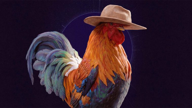 Scrappy the Rooster luciendo un sombrero en Arc Raiders.