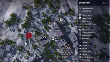 La estación Marano está ubicada en la esquina noroeste de Buried City.