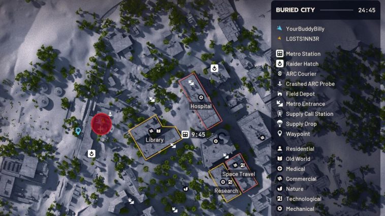 La estación Marano está ubicada en la esquina noroeste de Buried City.