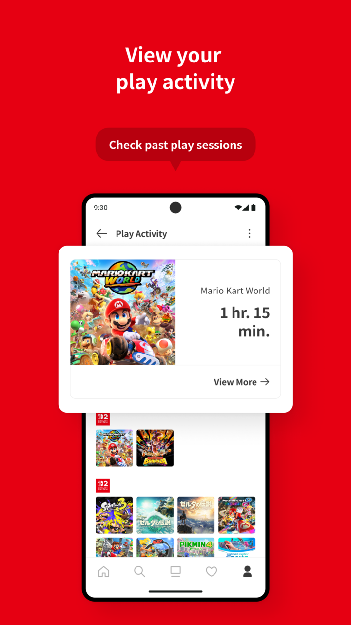 La aplicación Nintendo Store para dispositivos móviles te permitirá ver tu historial de juego que se remonta a las épocas de 3DS y Wii U.