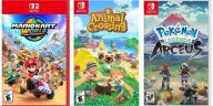 Mario Kart World, Animal Crossing: New Horizons, Pokémon Leyendas: Arceus