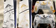 Controlador PS5 Slim y DualSense de edición limitada de Ghost of Yotei