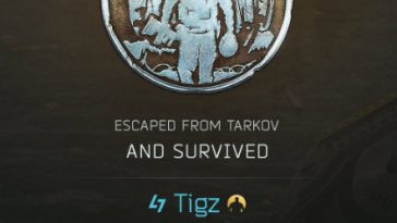 La imagen enviada a Tigz como prueba de su logro como el primer jugador en escapar de Tarkov.