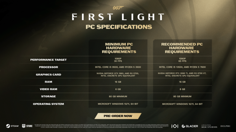 Los requisitos de PC actualizados para 007: First Light.