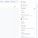 captura de pantalla de la barra lateral de configuración para una línea de tiempo en Google Sheets