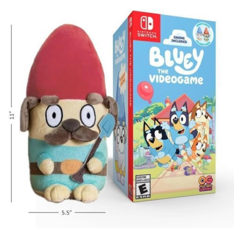 El paquete de peluche Bluey Gnome exclusivo de Amazon para Switch tiene casi un 50% de descuento