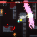 Un jugador se aferra a la pared en Blood Dungeon