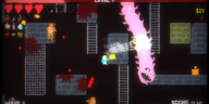 Un jugador se aferra a la pared en Blood Dungeon