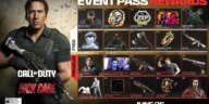 Una lista de recompensas gratuitas y de pago disponibles para ganar en el evento Nick Cage de Call of Duty.
