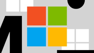 Ilustración vectorial del logotipo de Microsoft.