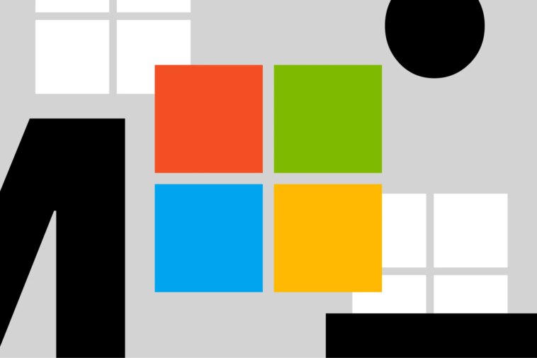 Ilustración vectorial del logotipo de Microsoft.